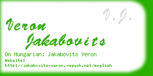 veron jakabovits business card